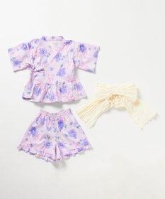ANY KIDS 【洗濯機可能】簡単帯付き 甚平セット