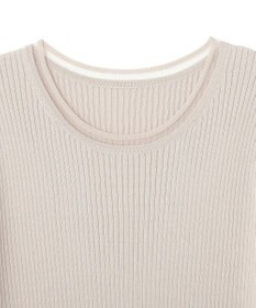 YECCA VECCA シアーMIX5分袖ニット