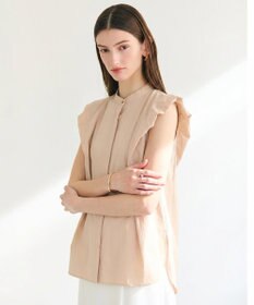 BEIGE， MALLOW / コットンタック バルーンスリーブブラウス