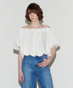 NAVE 【Nave 　洗える・接触冷感】クロップドジャージーブラウス