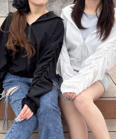 WEGO 【日焼け対策/セットアップ対応】ラッシュガードシャーリングパーカー