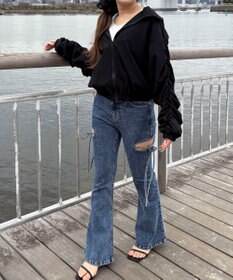 WEGO 【日焼け対策/セットアップ対応】ラッシュガードシャーリングパーカー