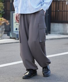 WEGO 【ウエストゴム/MLサイズ展開】イージーワイドカーゴスラックス