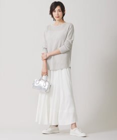 ICB 【洗える】レーヨンシルクローン フレアスカート