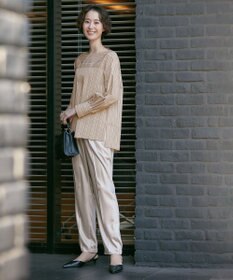 自由区 【XSサイズ～/洗える】SOMELOSシャーティング プルオーバーブラウス