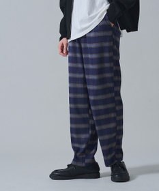 WEGO チェックテーパードスラックス