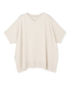 UNFILO スゴ機能美ニット Vネック ワイドプルオーバー グレージュ
