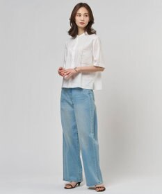 J.PRESS LADIES S 【WEB限定カラーあり・一枚で着映え】ラミー ポプリン ボクシーシャツ