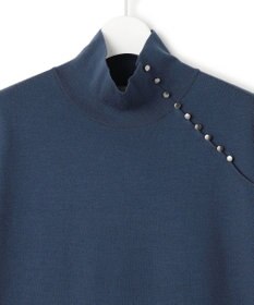 ICB 【洗える】 シルキーウールダブルフェイス ハイネックニットワンピース