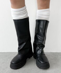 WEGO クシュクシュ切替リブムジニーハイソックス