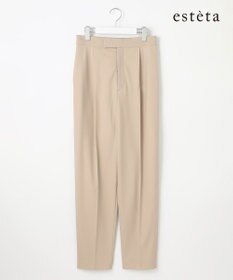 23区 【エステータ】ウールトロドライストレッチ タックテーパード パンツ