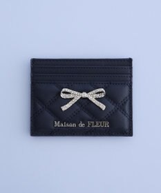 Maison de FLEUR リボンビジューキルティングカードケース