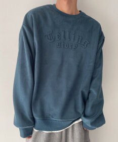 WEGO フェイクスウェードロゴプルオーバー