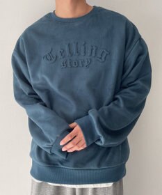 WEGO フェイクスウェードロゴプルオーバー