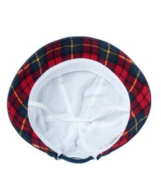 MIKI HOUSE HOT BISCUITS 【40-48cm】 チェック柄 お耳付き やわらかベビー帽子