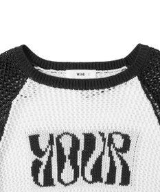 WEGO ラグランショートメッシュニット