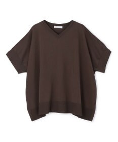 UNFILO スゴ機能美ニット Vネック ワイドプルオーバー ブラウン