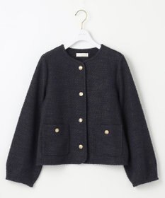 ANY SIS L 【洗える】ネップツイード ジャケット