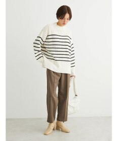 Green Parks ｍｏｋｏモール畦編みモックネックプルオーバー