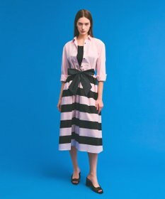 GRACE CONTINENTAL ボーダーコンビシャツワンピース