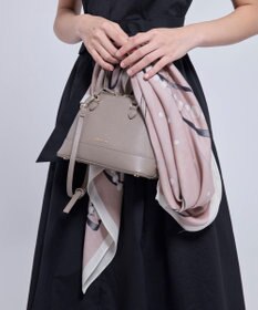 TOCCA PEARL WITH RIBBON WOOL SILK SQUARE STOLE ストール