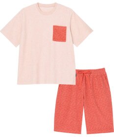 WACOAL MEN WEB限定　ルームウェア　半袖　ひざ上丈　綿混（本体）　前閉じ　/ブロス　GH3301