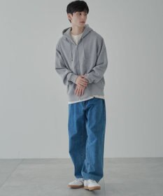 WEGO 【ユニセックス着用ITEM/SMLサイズ展開】リラックスフィットダブルZIPパーカー