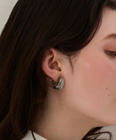 Phoebe 【痛くないシリーズ・金属アレルギー対応】シンフォニーフープソフトイヤリング　シルバー