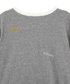 AMERICAN HOLIC ランダムロゴ刺繍リンガーTシャツ