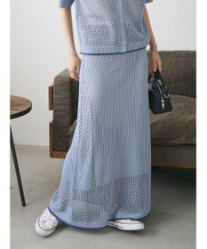 CRAFT STANDARD BOUTIQUE 配色メッシュニットスカート