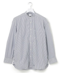 J.PRESS YORK STREET 【UNISEX】タイプライターストライプ バンドカラーシャツ