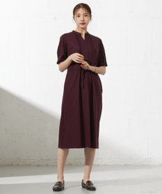 J.PRESS LADIES L 【接触冷感・洗える】プレーティングジャージー ワンピース