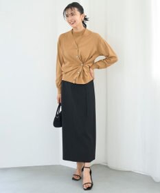 UNFILO L ウールライク Iラインスカート