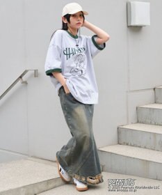 WEGO 【ユニセックス着用ITEM/MLサイズ展開】別注PEANUTSプリントT（SS）
