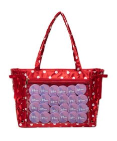WEGO 【痛バ＆推し活グッズ】ポルカドットレースアップ痛バッグS