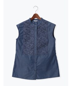 Te chichi リーフレースノースリーブチュニックシャツ