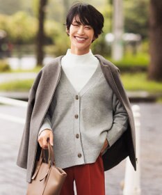 ANY 【洗濯機可】ラムウールVネック カーディガン