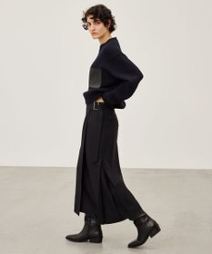 BEIGE， 【洗える】LEADER / フェイクレザーポケットクルーネックトップス