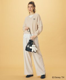 ANY 【ディズニー】ミッキーマウス／フェイクレザー巾着バッグ