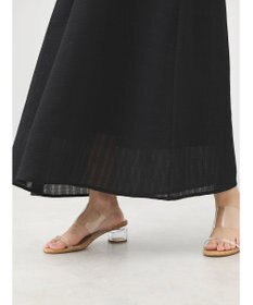 earth music&ecology 膨れジャガードパフ袖ワンピース