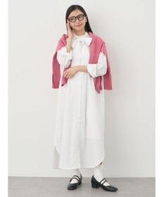 earth music&ecology ボウタイシャツワンピース