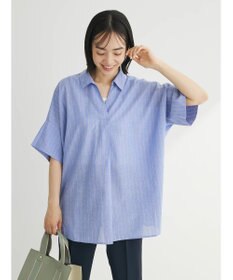 Green Parks 綿麻混スキッパーシャツ