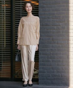 自由区 【XSサイズ～/洗える】SOMELOSシャーティング プルオーバーブラウス