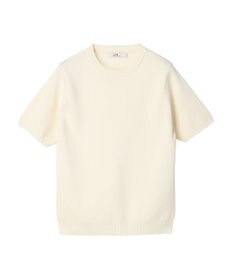 earth music&ecology 総針クルーネックハンソデプルオーバー