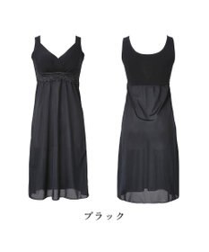 BRADELIS New York 【BRADELIS NewYork peace】綿混キャッチャーカップレースブラスリップ25 ノンワイヤー 補正下着 静電気軽減 インナー カップ付き ブラトップ ワンピース