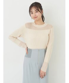 earth music&ecology 部分シアーニットプルオーバー