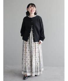 CRAFT STANDARD BOUTIQUE パネル柄マキシギャザースカート