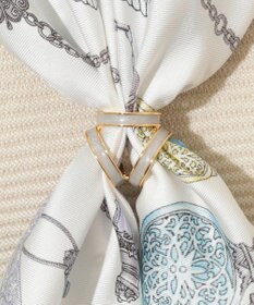 MOONBAT Luna Luce(ルナルーチェ)スカーフリング パール調 3Ring お手持ちのスカーフを通すだけ ギフト