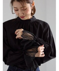 Te chichi レースカフスボリュームスリーブブラウス