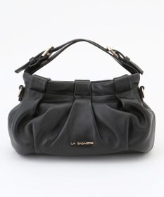 LA BAGAGERIE シープレザー　ギャザーミニマムバッグ